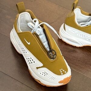 Nike women’s Brown and White Zip-Up Sneakers